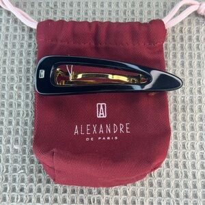 ALEXANDRE DE PARIS LARGE BARRETTE BLACK